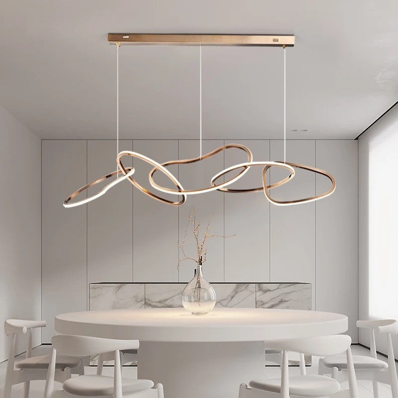 Akari Circular Chandelier Lighting, L59"
