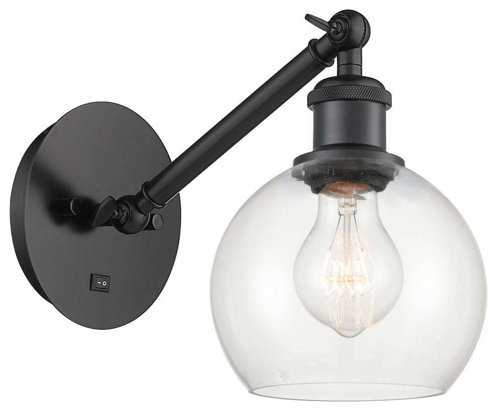Innovations 317-1W-BK-G122-6-LED 1-Light Sconce, Matte Black