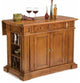 Homestyles Americana Wood Kitchen Island in Brown