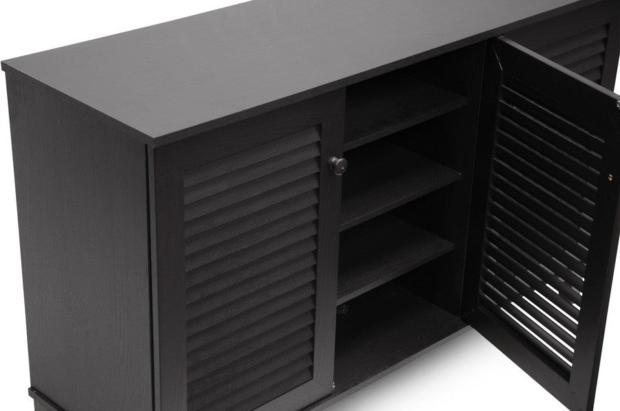 Warren Espresso Shoe-Storage Cabinet