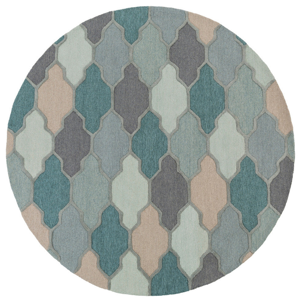 Pollack Transitional Gray, Charcoal Area Rug, 8' Round