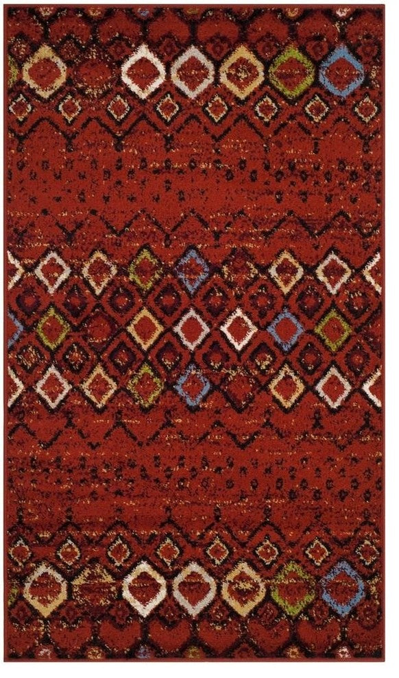 Safavieh Amsterdam Ams108D Rug, Terracotta/Multi, 4'0"x6'0"