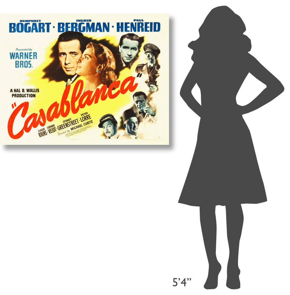 "Casablanca Poster" Stretched Canvas Giclee by Hollywood Photo Archive, 40x31"