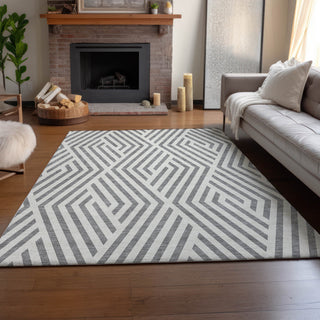 Premium Machine Washable Mayfield AMF550 Gray 3' x 5' Rug