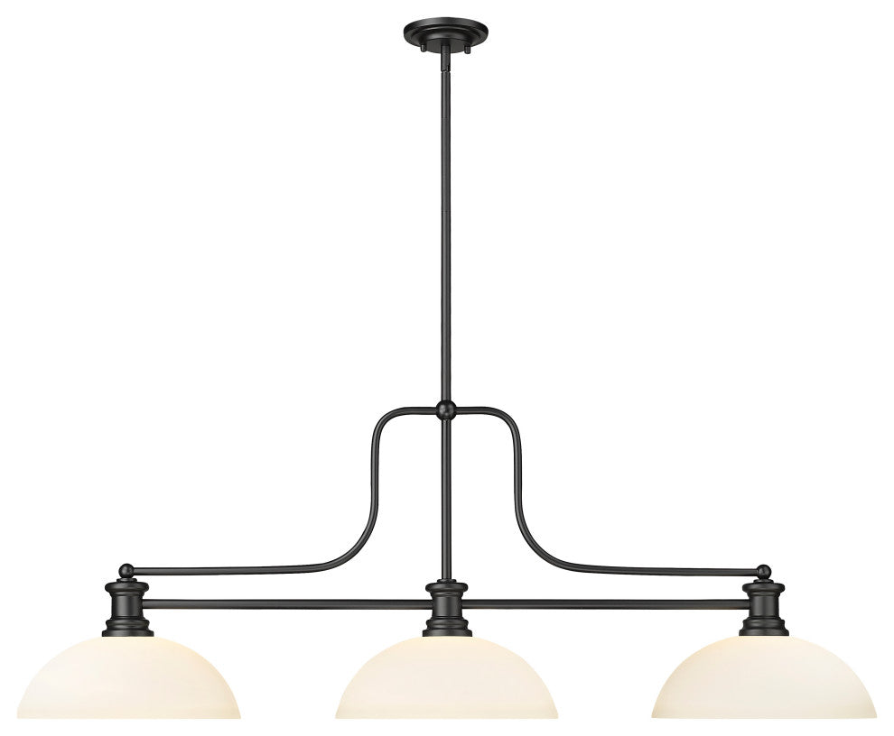 Zlite 725-3MB-DMO14 3-Light Billiard, Matte Opal