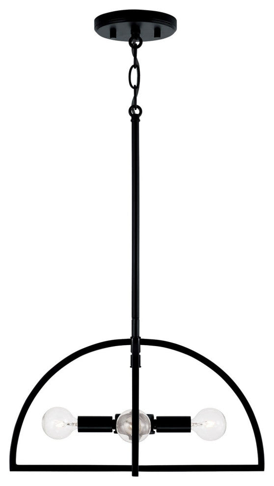 HomePlace Lighting Lawson 4-Light Semi-Flush 248841MB Matte Black