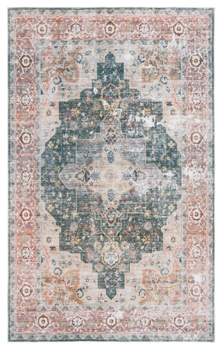 Safavieh Arizona Machine-Washable Collection ARZ126 Rug, Green/Light Brown, 3'x5'