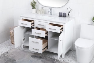 48" Single Bathroom Vanity, White