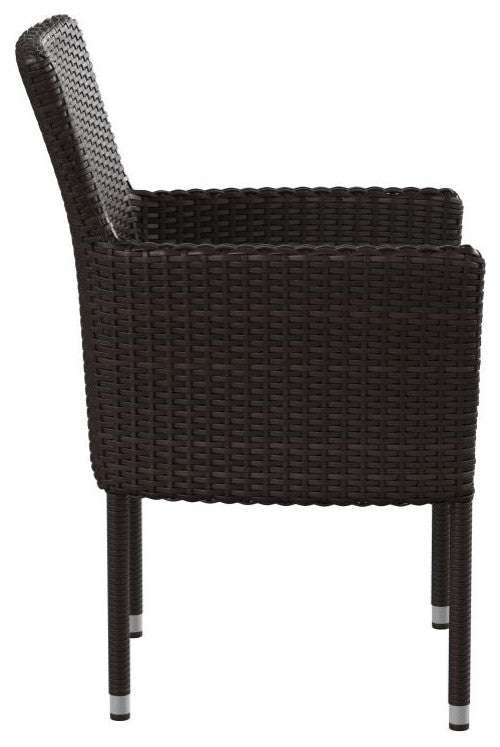 Maxim Modern Wicker Patio Armchairs Fade & Weather-Resistant Frames and Cushions
