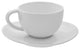 Royal Oval White Oversized Cup and Saucer, Set of 6