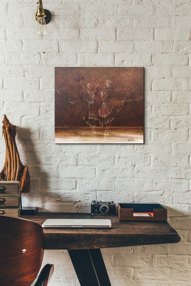 Epic Graffiti "Ballerinas" by Samedin Asllani, Giclee Canvas Wall Art, 16"x18"