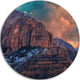 Red Rock Under Sunrise Sky, Landscape Photo Disc Metal Wall Art, 11"