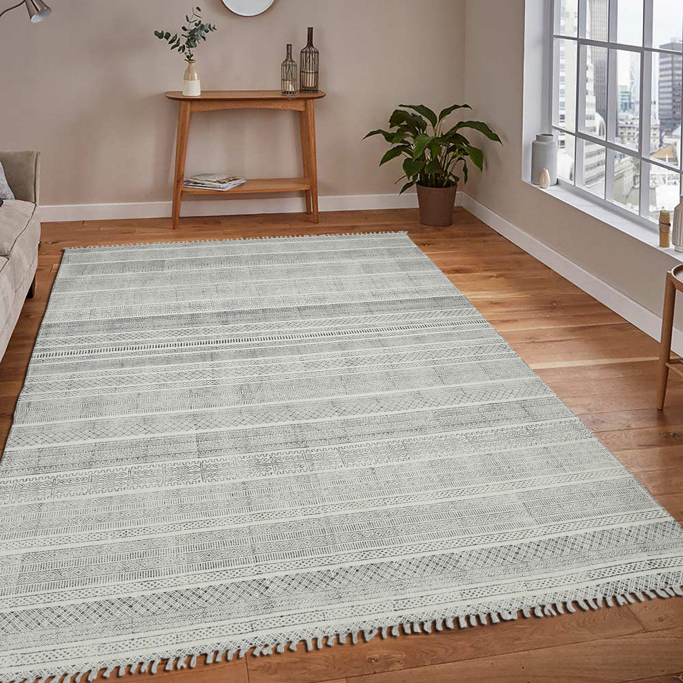 DUNE Alliya Area Rug, Gray, 3' x 5', Geometric
