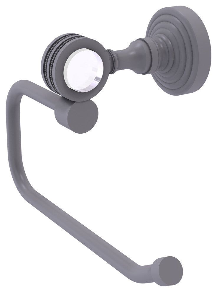 Pacific Grove Euro Style Toilet Tissue Holder with Dot Accent, Matte Gray