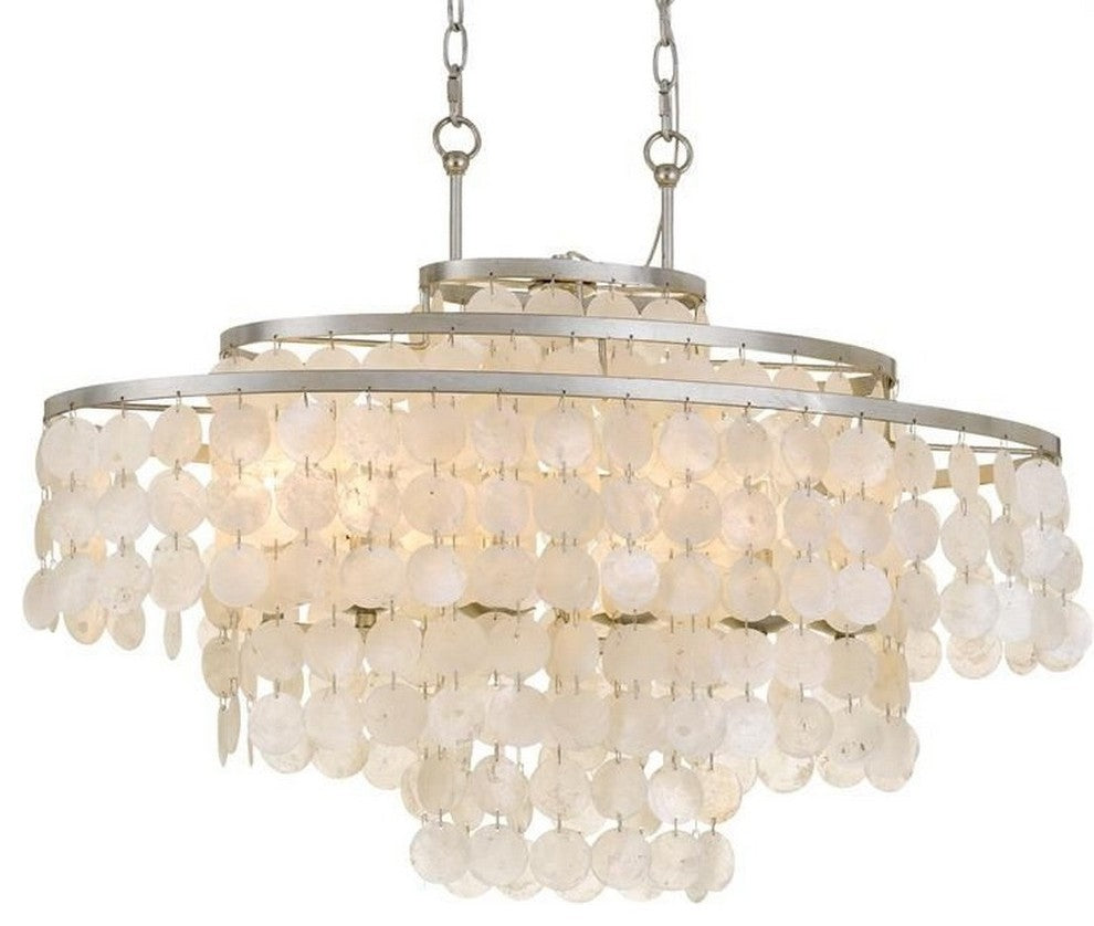 Brielle 6 Light Chandelier in Antique Silver