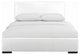 White Upholstered Twin Platform Bed