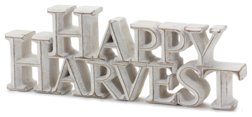 Happy Harvest and Give Thanks Tabletop Sign, 2-Piece Set