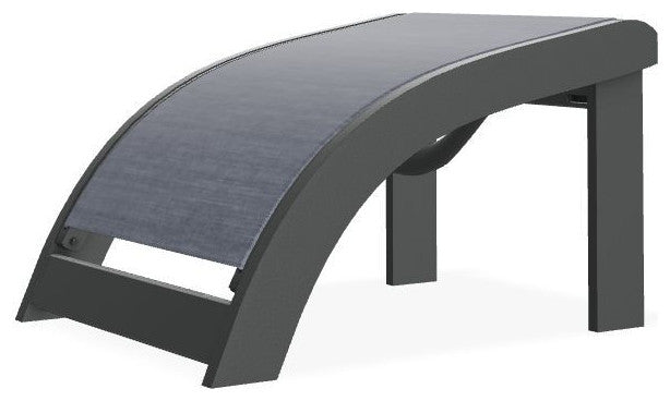 Adirondack Sling Outdoor Ottoman, Augustine Denim/Graphite