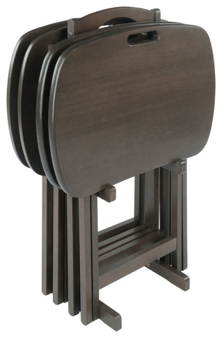 Lucca 5-Piece Snack Table Set, Oyster Gray