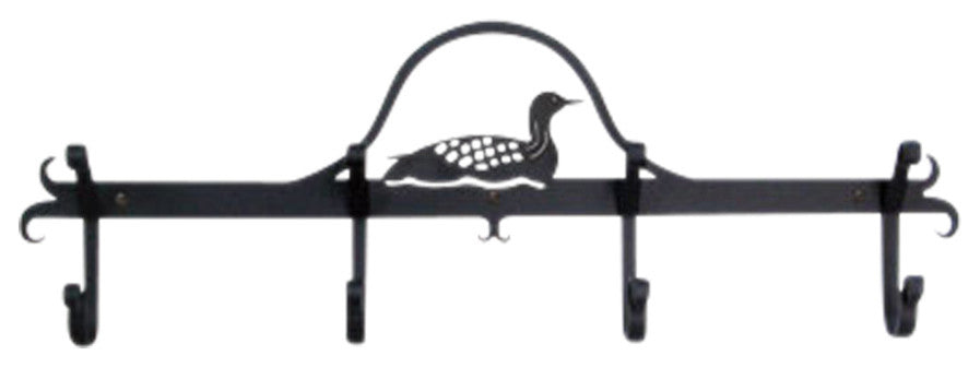Coat Rack-4 Hooks, 24" x8 1/2" x2 1/2", Loon