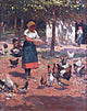 Alberto Pla y Rubio Dando de Comer, Gallery Wrapped Canvas Print, 20"x25"