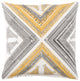 Surya Rufiji RUF-002 20"x20" Pillow Kit, White/Bright Yellow/Brown