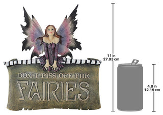 Design Toscano Dont Piss Off The Fairies Plaque