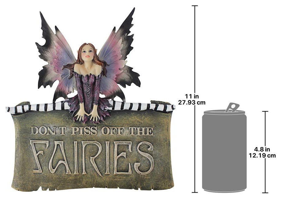 Design Toscano Dont Piss Off The Fairies Plaque