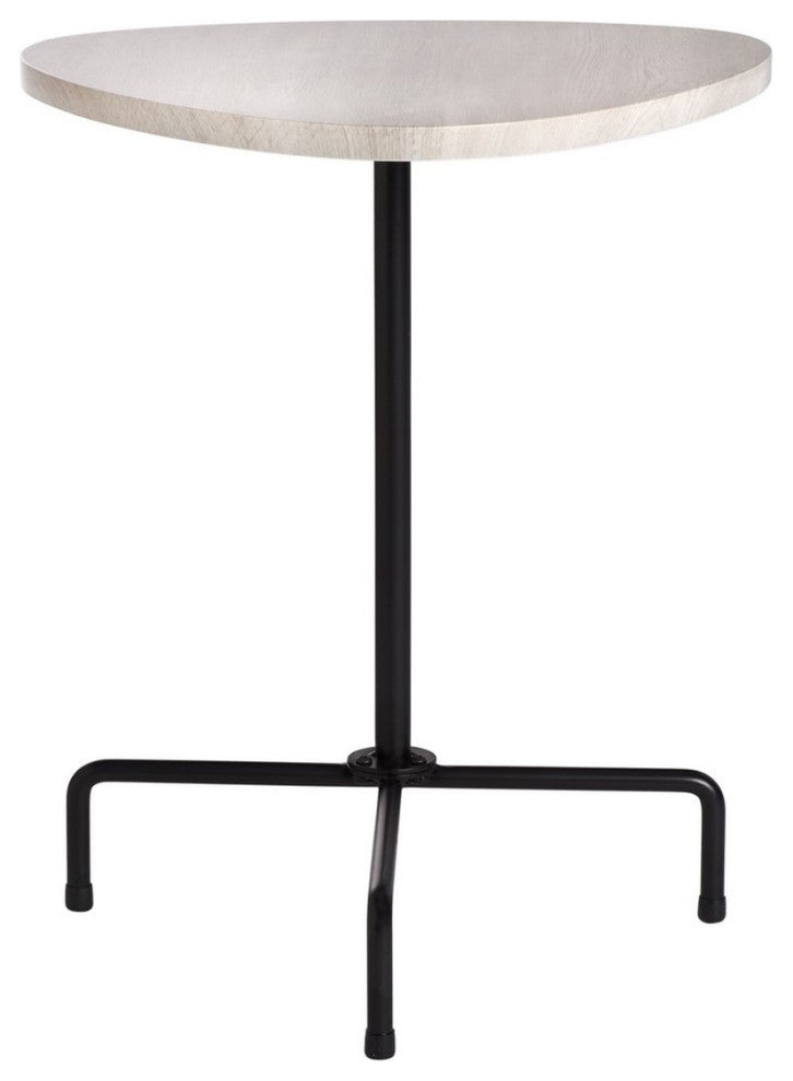 Safavieh Berlin Tripod Side Table, Light Grey Oak/Black