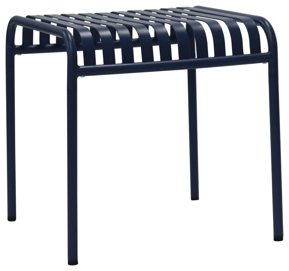 Enid Outdoor Side Table, Dark Blue