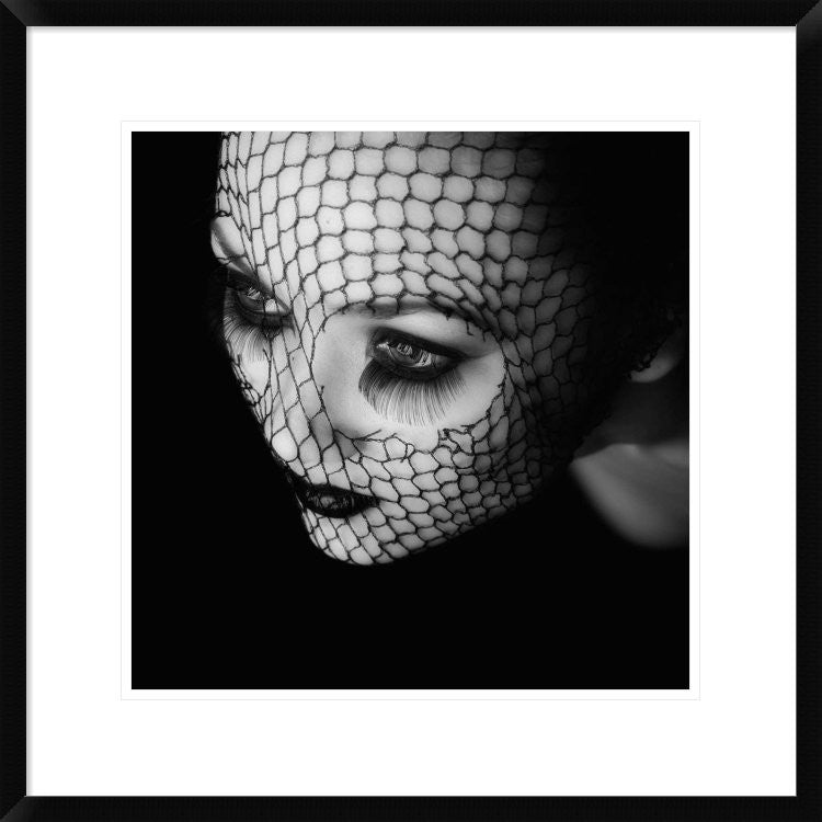 "Black" Framed Digital Print by Oren Hayman, 24x24"