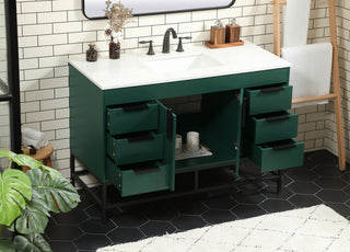Home Living 22" Modern Green-Light Bathroom Vanity