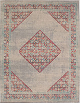Noori Rug Low-Pile Roderick Grey/Red Rug