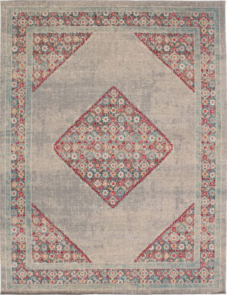 Noori Rug Low-Pile Roderick Grey/Red Rug