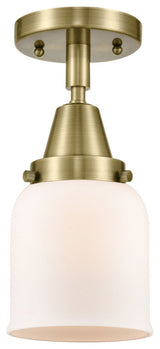 Innovations Lighting 447-1C-AB-G51-LED Small Bell 1 Light 5" Flush Mount