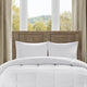 Bibb Home Microfiber Goose Overfilled Down Alternative Comforter - Checked White