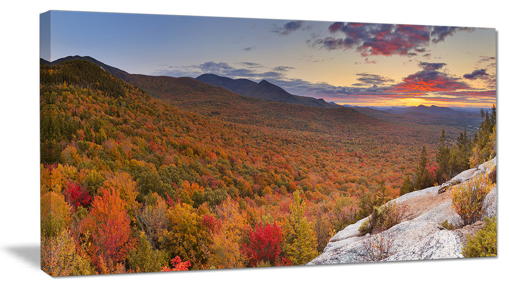 Endless Forests in Fall Panorama, Landscape Canvas Art Print, 40x20