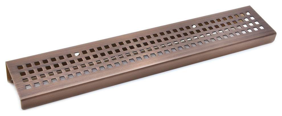 16 Inch Oil Rubbed Bronze Stainless Steel Wall-Mounted Shower Shelf - Wave Design