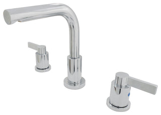 Widespread Bathroom Faucet, Brass Pop-Up, Polished Chrome