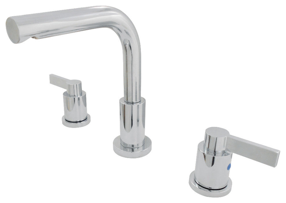 Widespread Bathroom Faucet, Brass Pop-Up, Polished Chrome