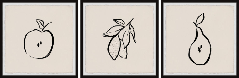 Nature's Goodies Triptych, 3-Piece Set, 32x32 Panels