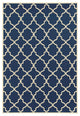 7??10??Blue And Ivory Trellis Indoor Outdoor Area Rug