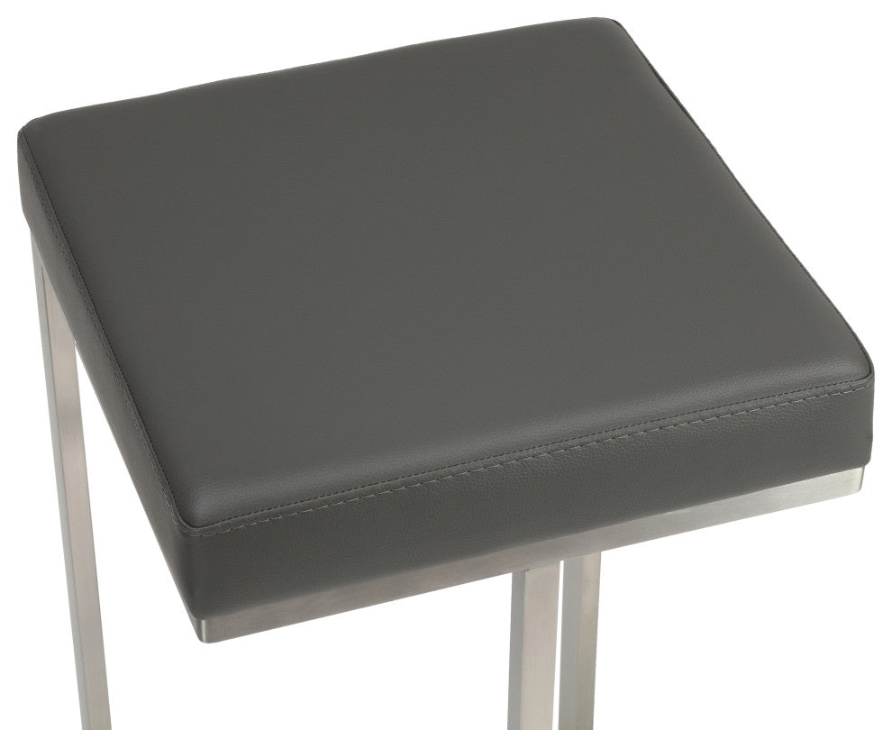 Cortesi Home Ares Counter Stools, Set of 2, Gray