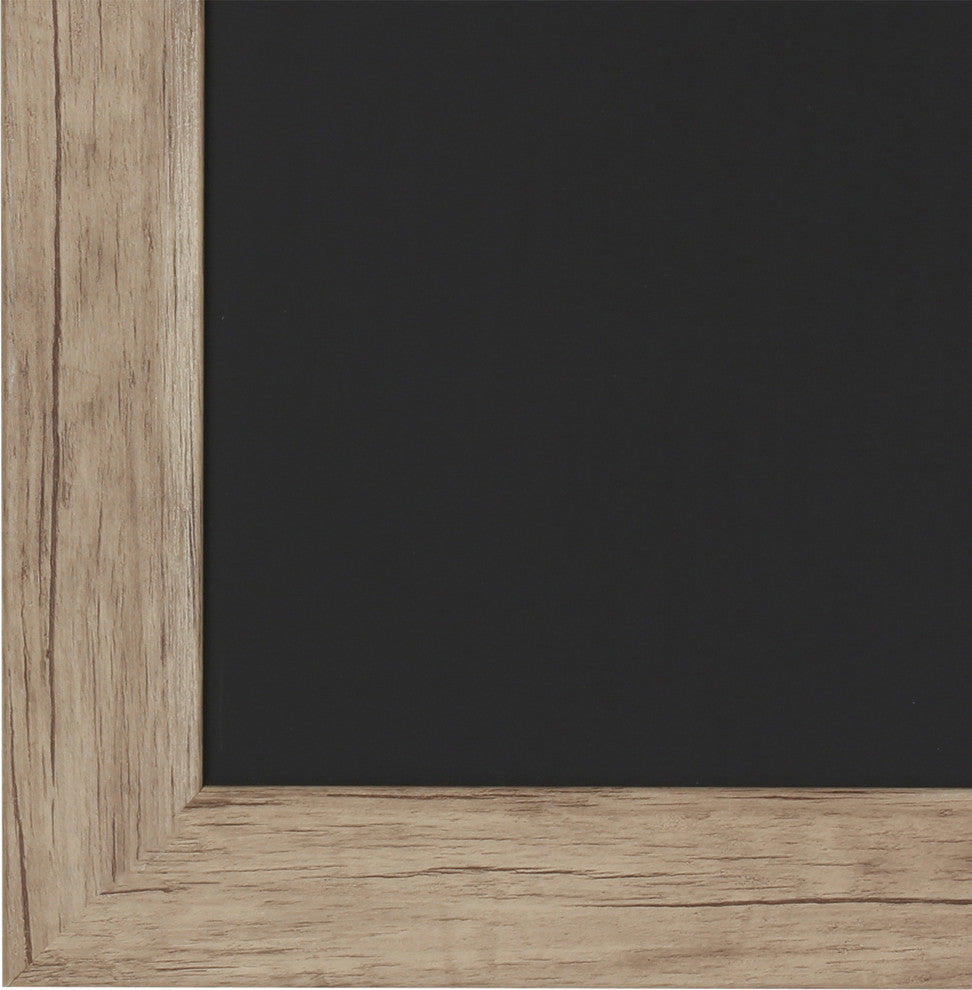Beatrice Rustic Woodgrain Framed Magnetic Chalkboard, Rustic Brown, 23x13