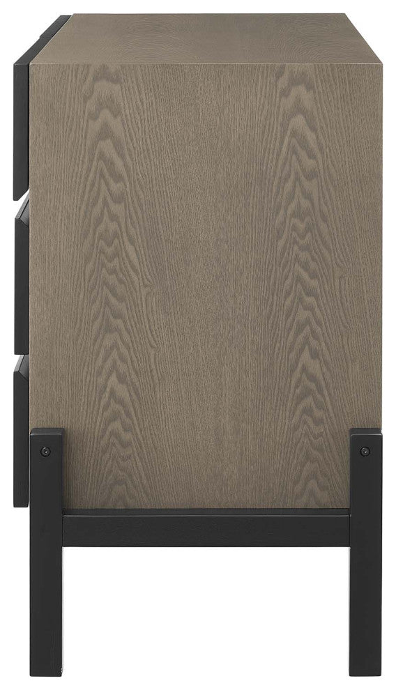 Dresser Drawer Chest Stand, Brown Oak, Wood, Modern, Mid Century Guest Suite