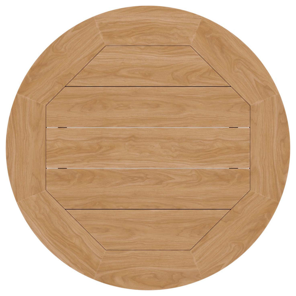 Brisbane 3-Piece Teak Wood Outdoor Patio Outdoor Patio Set, Natural White