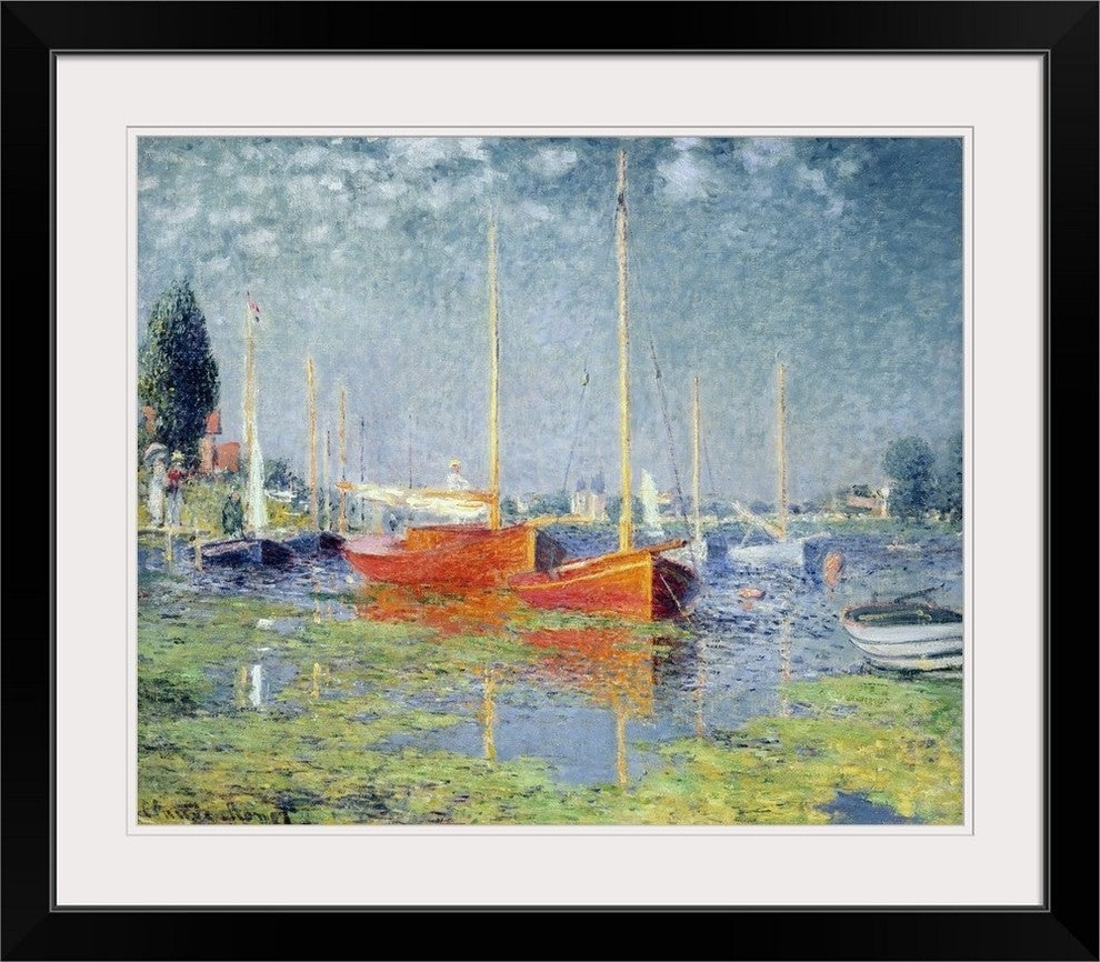 "Argenteuil, 1875" Black Framed Art Print, 32"x28"x1"