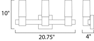 Maxim 22413 Contessa 20"W Bath Light - Natural Aged Brass / Satin White Glass