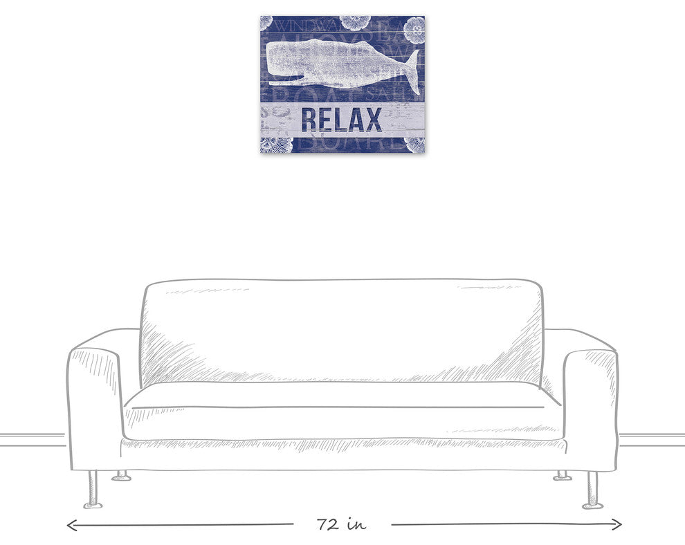 Relax Whale 20x24 Canvas Wall Art