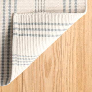 Dash & Albert Swedish Stripe Handwoven Cotton Rug, Blue, 2' x 3'